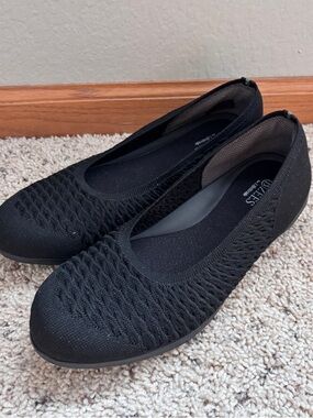 NWOT Bzees for LifeStride Khloe Black Knit Slip-On Ballet Flats women’s 9,5M